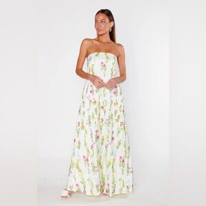 Show Me Your MuMu Floral Maxi Dress - White and Pink